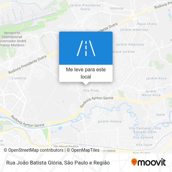Rua João Batista Glória mapa
