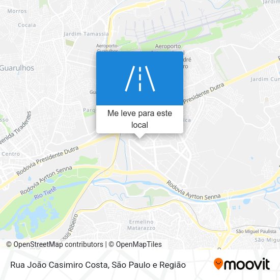 Rua João Casimiro Costa mapa