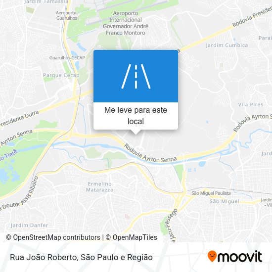 Rua João Roberto mapa