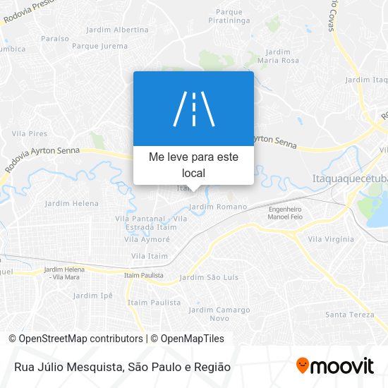 Rua Júlio Mesquista mapa