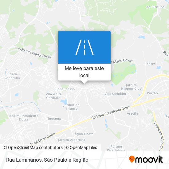 Rua Luminarios mapa