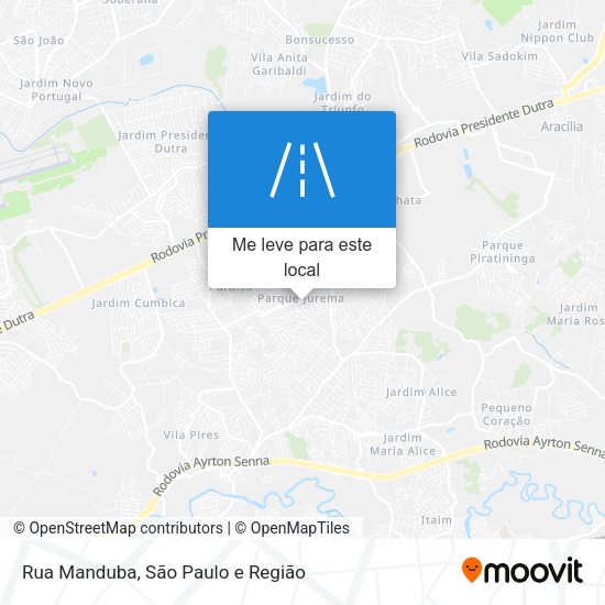 Rua Manduba mapa