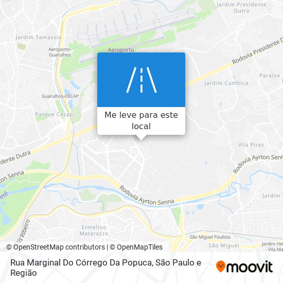 Rua Marginal Do Córrego Da Popuca mapa