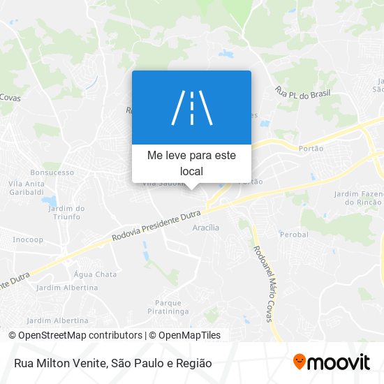 Rua Milton Venite mapa