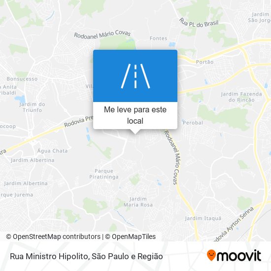 Rua Ministro Hipolito mapa