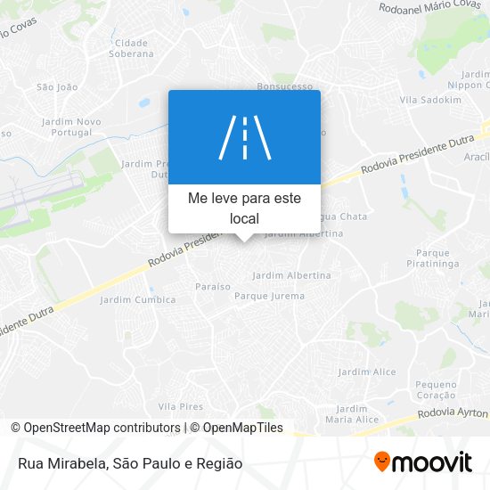 Rua Mirabela mapa