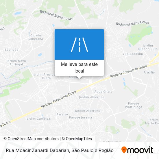 Rua Moacir Zanardi Dabarian mapa