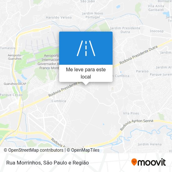 Rua Morrinhos mapa