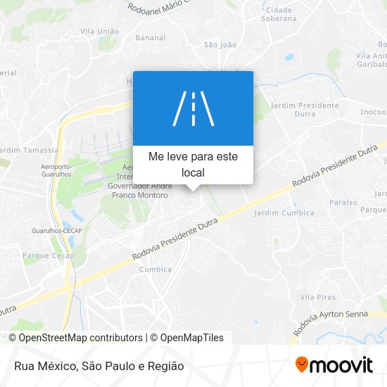 Rua México mapa