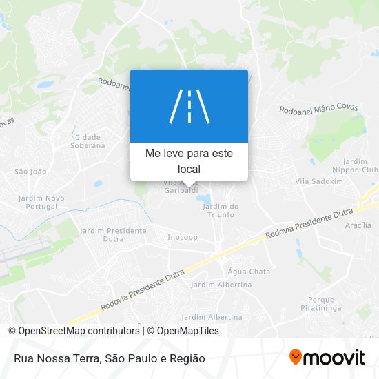 Rua Nossa Terra mapa