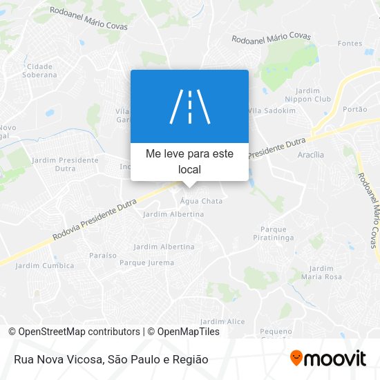 Rua Nova Vicosa mapa