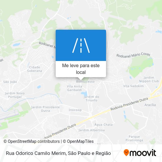 Rua Odorico Camilo Merim mapa