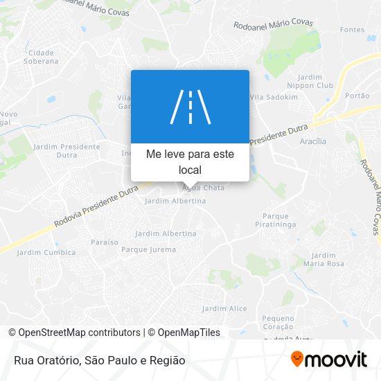 Rua Oratório mapa