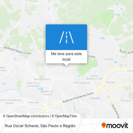 Rua Oscar Scherer mapa