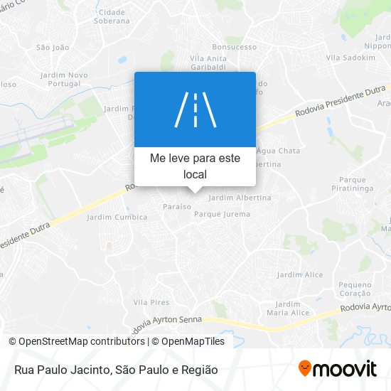 Rua Paulo Jacinto mapa