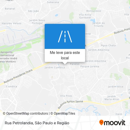 Rua Petrolandia mapa