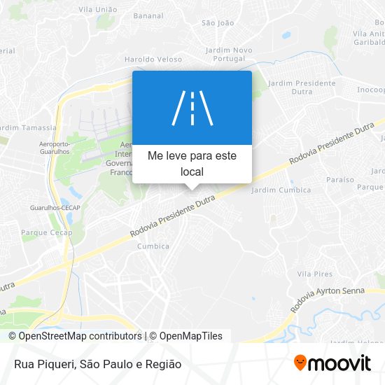 Rua Piqueri mapa
