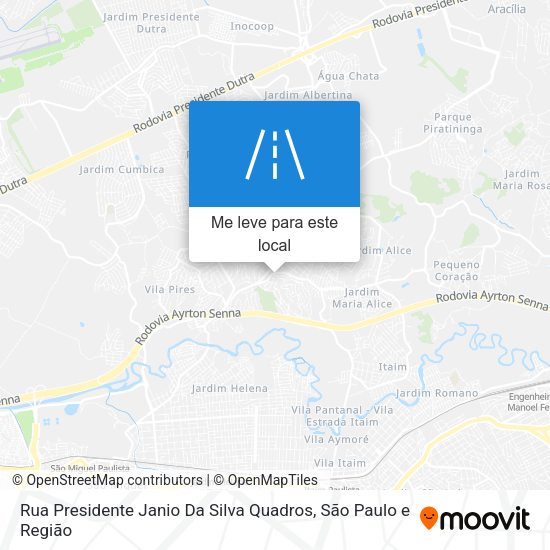 Rua Presidente Janio Da Silva Quadros mapa