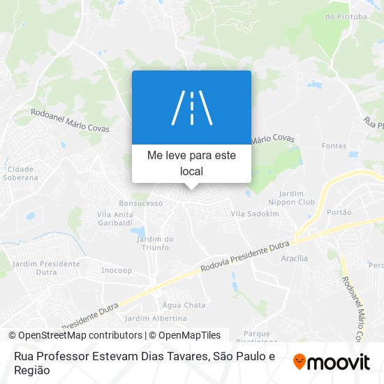 Rua Professor Estevam Dias Tavares mapa