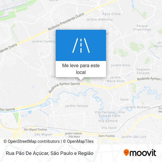 Rua Pão De Açúcar mapa