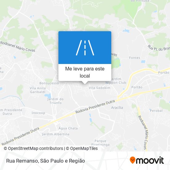 Rua Remanso mapa