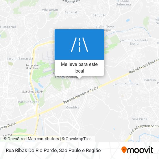 Rua Ribas Do Rio Pardo mapa