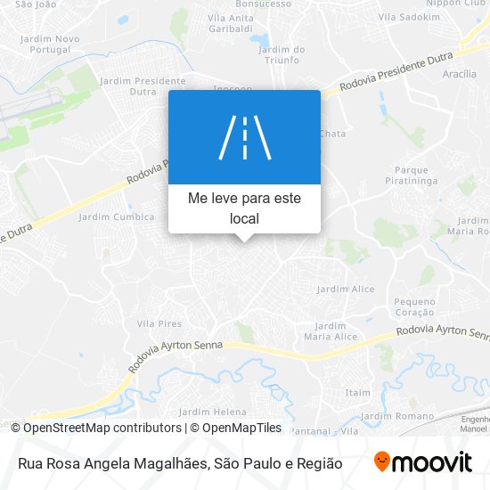 Rua Rosa Angela Magalhães mapa