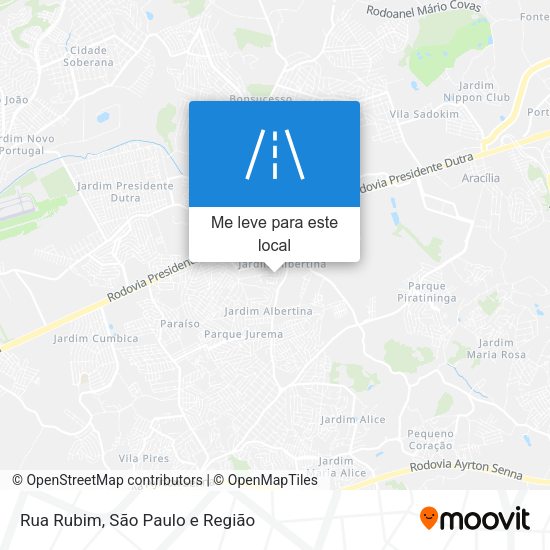 Rua Rubim mapa