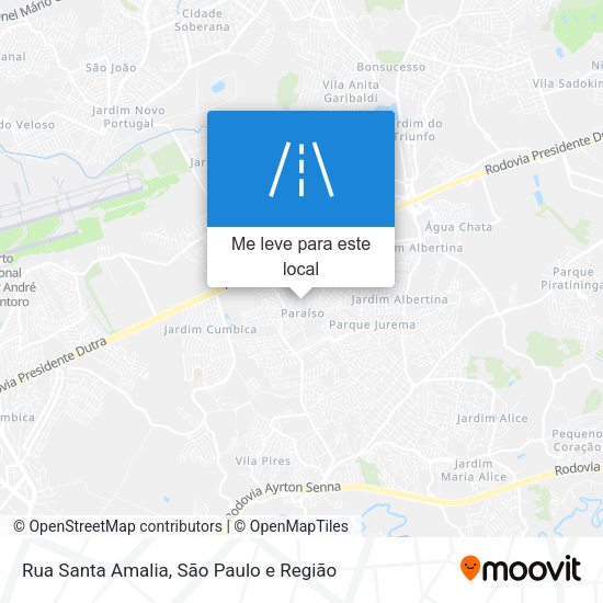 Rua Santa Amalia mapa