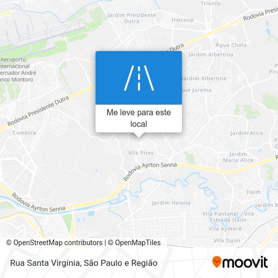 Rua Santa Virgínia mapa