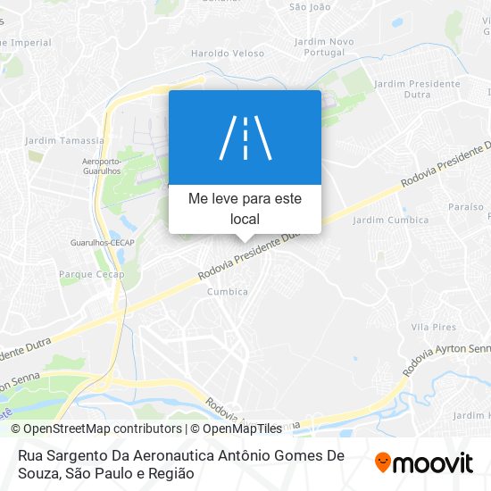 Rua Sargento Da Aeronautica Antônio Gomes De Souza mapa