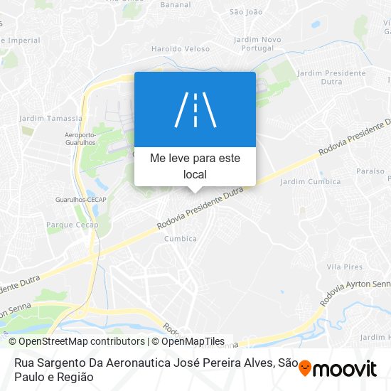 Rua Sargento Da Aeronautica José Pereira Alves mapa