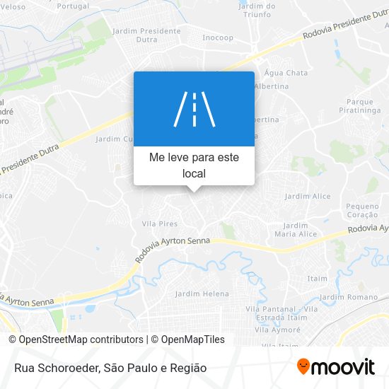 Rua Schoroeder mapa