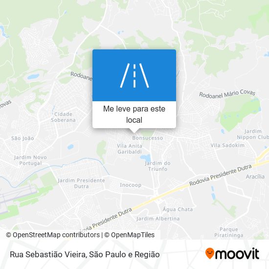 Rua Sebastião Vieira mapa