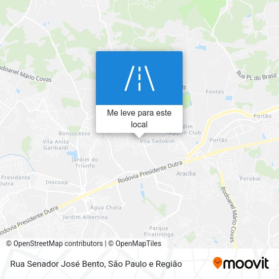 Rua Senador José Bento mapa