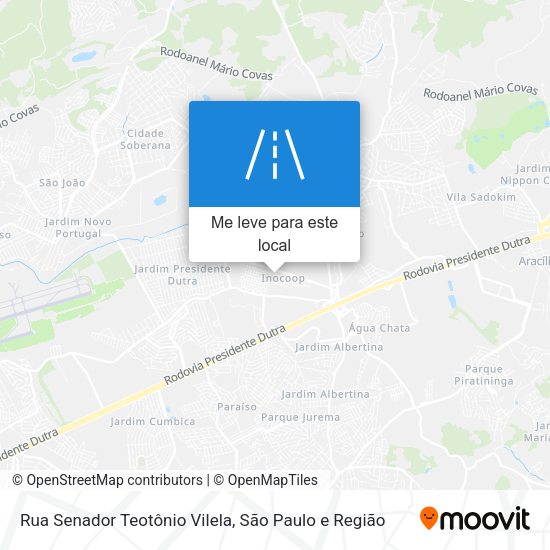 Rua Senador Teotônio Vilela mapa