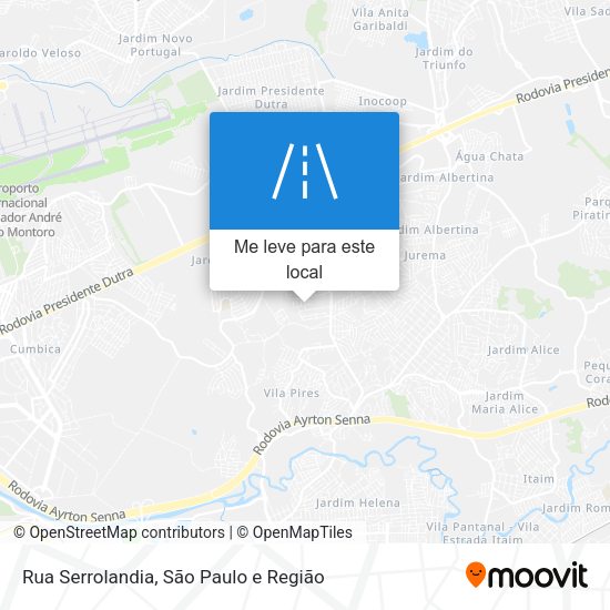 Rua Serrolandia mapa