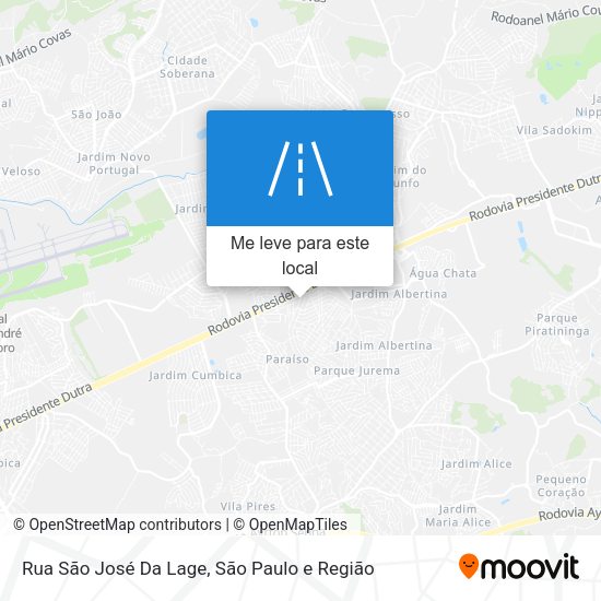 Rua São José Da Lage mapa