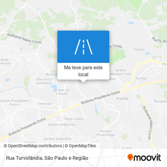 Rua Turvolândia mapa