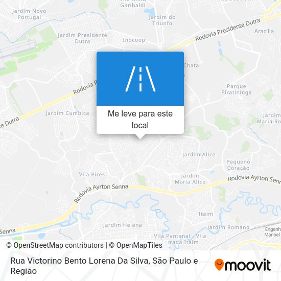 Rua Victorino Bento Lorena Da Silva mapa