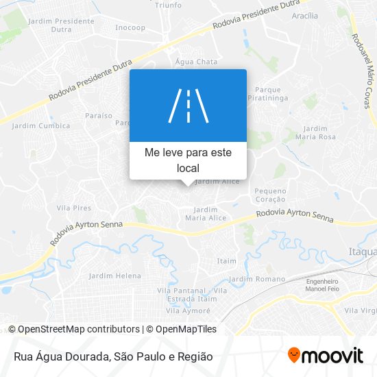 Rua Água Dourada mapa