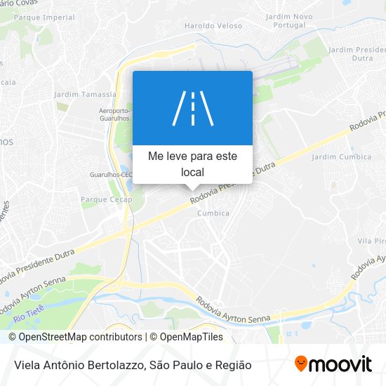 Viela Antônio Bertolazzo mapa