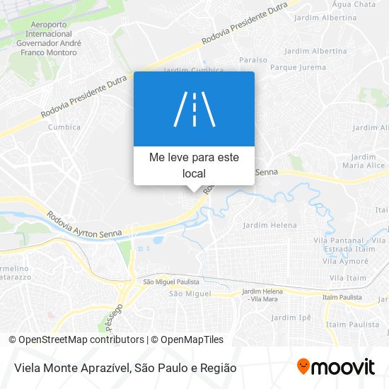 Viela Monte Aprazível mapa