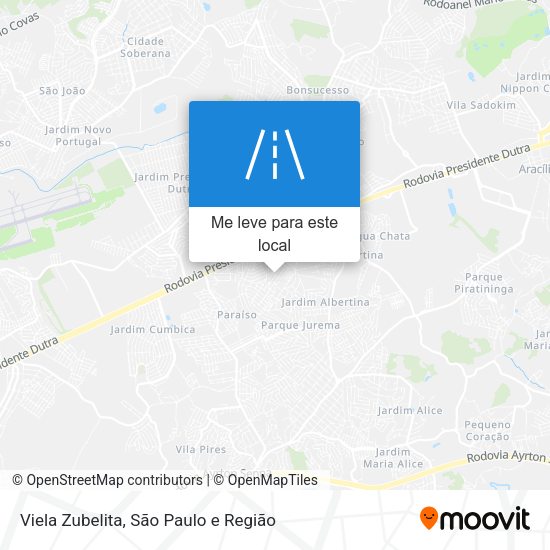 Viela Zubelita mapa
