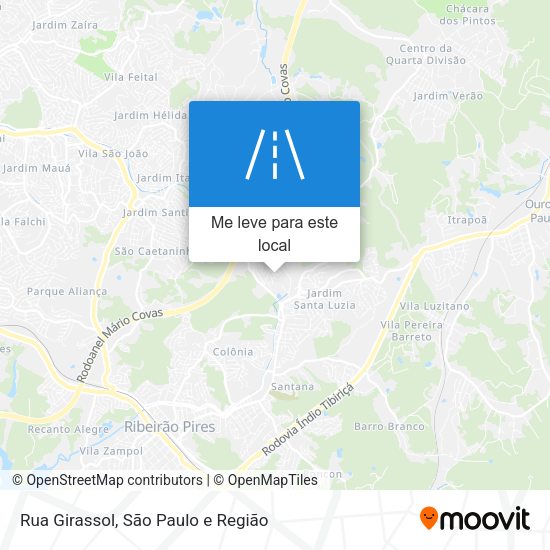Rua Girassol mapa