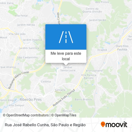 Rua José Rabello Cunha mapa