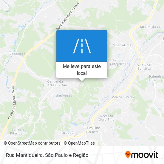 Rua Mantiqueira mapa