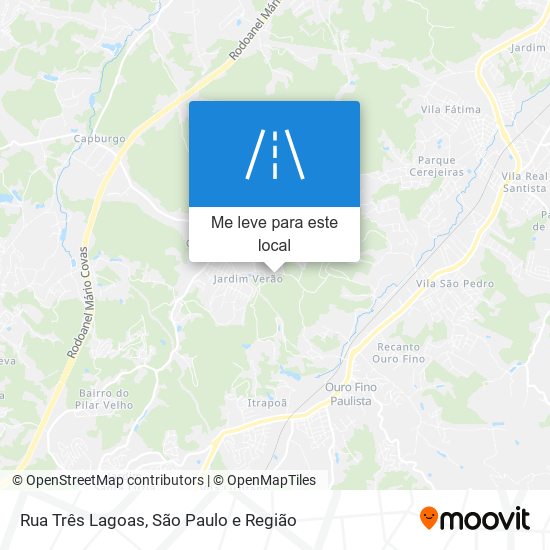 Rua Três Lagoas mapa