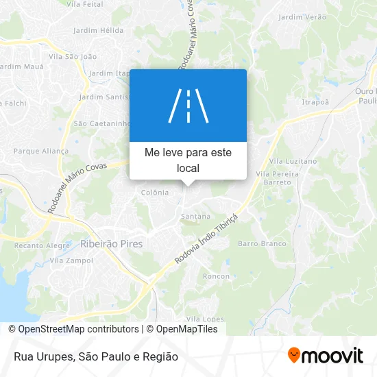 Rua Urupes mapa