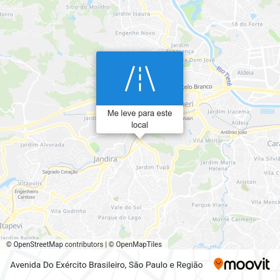 Avenida Do Exército Brasileiro mapa